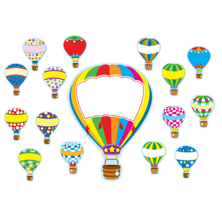 CARSON DELLOSA Hot Air Balloons Bulletin Board Set 110163